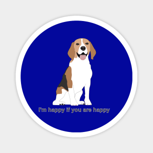 Beagle breed dog with open mouth Magnet